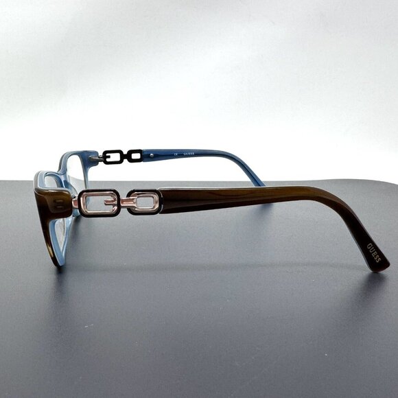 Guess Eyeglasses GU2406 BRNBL Womens Brown Gold Rectangle  Guess Eyeglasses GU 2406 BRNBL Frames 52 [] 17 135